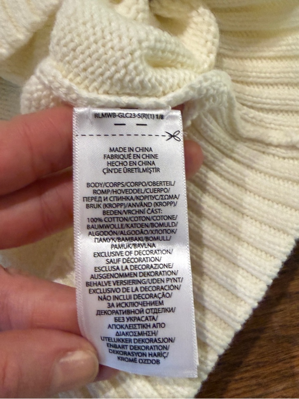 Polo Ralph Lauren Polo Bear Cream Cotton Crewneck Sweater - New with Tags - Picture 7 of 8